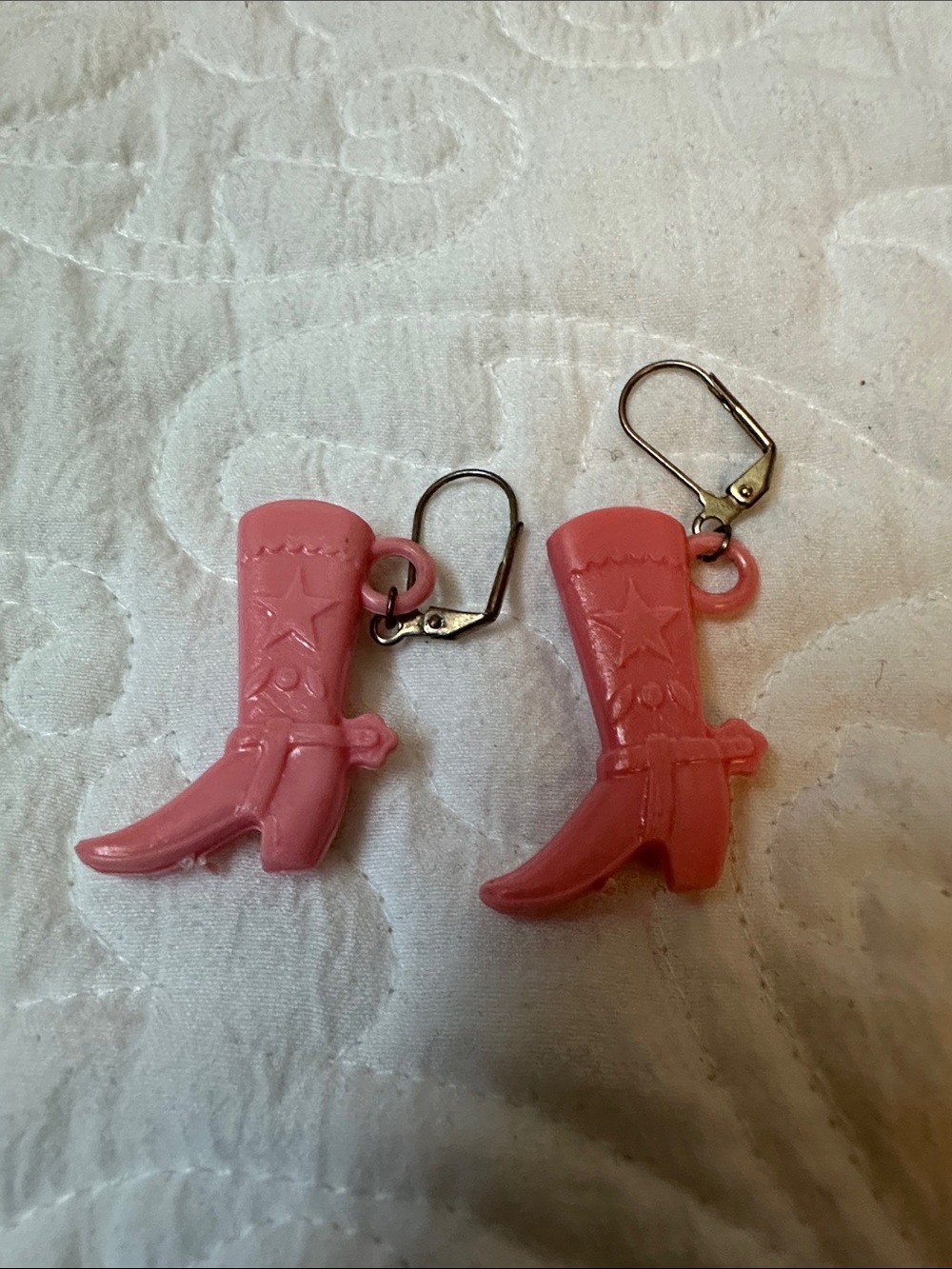 Pink Cowboy Boot Drop Earrings - Unbranded